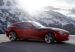 coupe, купе, zagato, красный, бмв, передок, загато, Bmw, небо