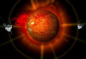 Солнце, звезда, stereo-b, stereo-a