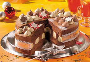 еда, Торт, сладкое, сладости, тортик, шоколадный