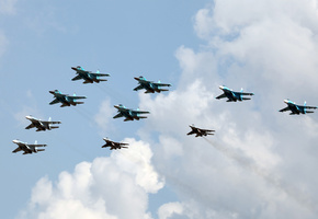 ввс россии, су-34, Су-27, миг-29, самолеты
