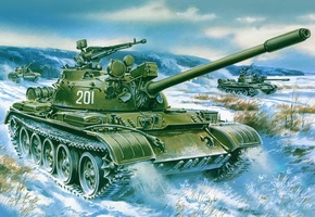 обои, танк, Т-55а, бронетехника, оружие
