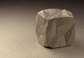 куб, фигура, грани, рендер, линии, Арт, треугольники