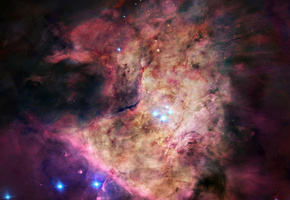 орион, созвездие, газ, пыль, звезды, Туманность