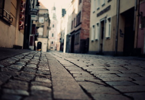 брусчатка, здания, Улица