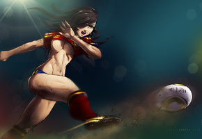 мяч, удар, Девушка, спорт, футбол, сборная испании