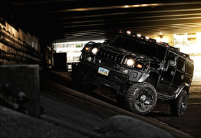 чёрный, h2, Hummer, black, off road, хаммер, внедорожник