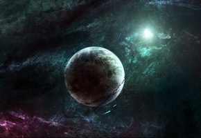 звёзды, цвета, вспышка, Космос, туманность, планета