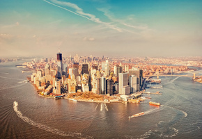 Нью-йорк, new york, манхэттан, корабли