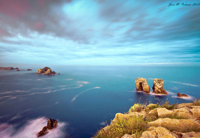 los urros, Costa quebrada, море, скалы, небо