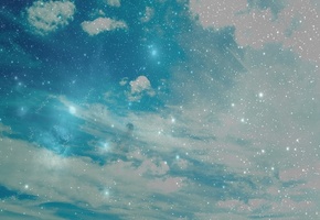 stars, sky, nature, 1920x1200, Природа, облака, небо, звезды, clouds