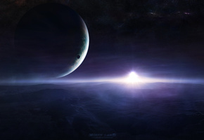 Космос, планеты, поверхность, спутники, space, звезды