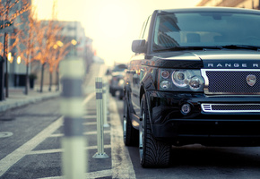 город, Range rover, парковка, рендж ровер