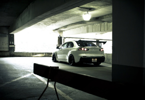 белый, lancer, evo x, evolution, Mitsubishi, evo 10