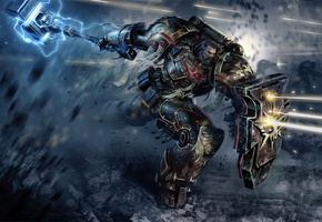 атака, воин, космический десант, выстрелы, Warhammer