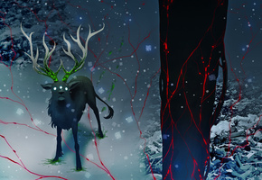 romantically apocalyptic, арт, Романтика апокалипсиса, олень, alexiuss