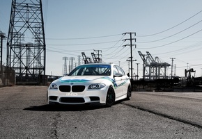 белый, свет, Bmw, вид спереди, f10, white, m5, бмв, дневной