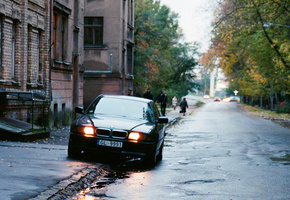 улица, Bmw 740, россия, дома, двор, e38, здания, город