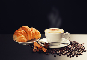 бадьян, корица, Блюдца, ложечка, чашка, каппучино