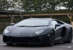 ламборгини, black, lp700-4, авентадор, Lamborghini, чёрный, aventador