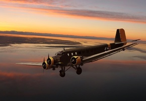Арт, junkers ju.52, немецкий, небо, юнкерс, ю 52, трёхмоторный