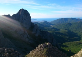 горы, утренний свет