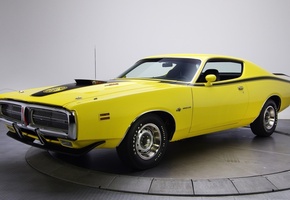передок, желтый.muscle car, додж, charger, чарджер, Dodge, super bee, 1971