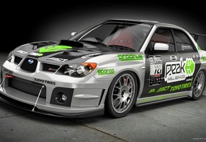 sti, арт, wrx, субару, impreza, Subaru, импреза, race car, обвес, front