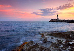 море, волны, скалы, берег, Пейзаж, вода, природа, закат