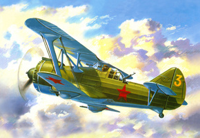 ди-6ш, облака, двухместный, небо, Рисунок, советский