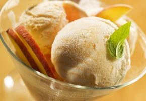 десерт, ice cream, Мороженое, шарики, мята