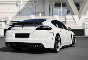 фон, Porsche, panamera, белая