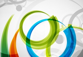 Абстракции, полосы, круги, вектор