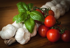 Овощи, помидоры, чеснок