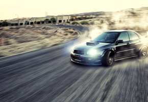 дрифт, subaru impreza, занос, sti, wrx, дорога, Subaru impreza wrx, субару