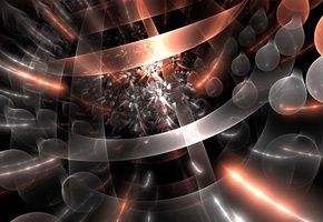 абстракция, кольца, полоски, цветочки, вращение, блеск