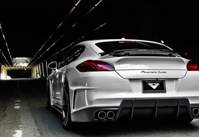 авто, машина, зад, дорога, тунель, порш