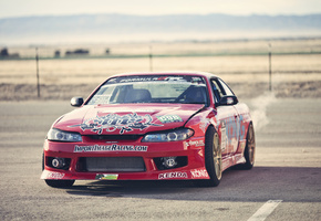 сильвия, Nissan, red, ниссан, красная, silvia, s15, наклейки