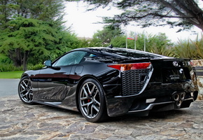 lfa, лексус, черный, Lexus, суперкар, black