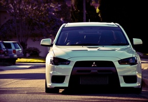 перед, lancer, Mitsubishi, car, evolution, авто, x