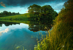 река, лето, Природа