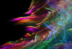 цвета, краски, черный фон, абстракция