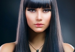 брюнетка, лицо, красивая