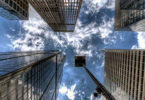 город, небо, отражение, Америка, небескрёбы, небоскрёб, USA, обои, фон, рабочий стол, настроение, путешествие, отдых, прогулка